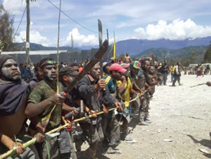 Mining community protest